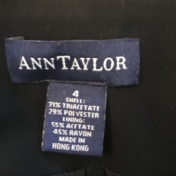 Ann Taylor 3D Flower Buttoned Black Blazer - Picture 3 of 3